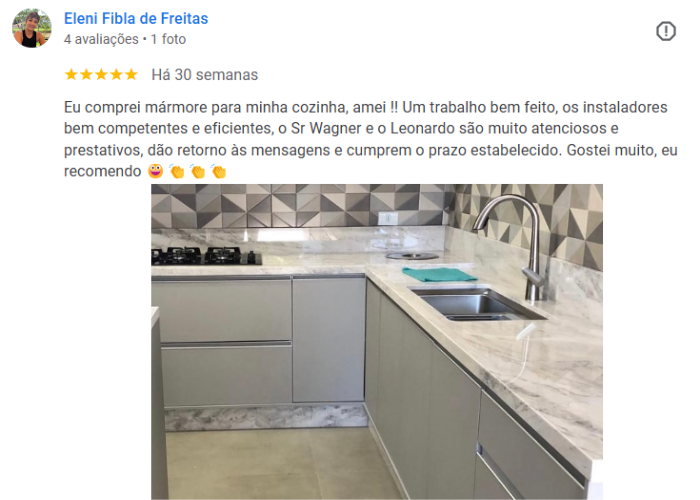 Avaliação de cliente